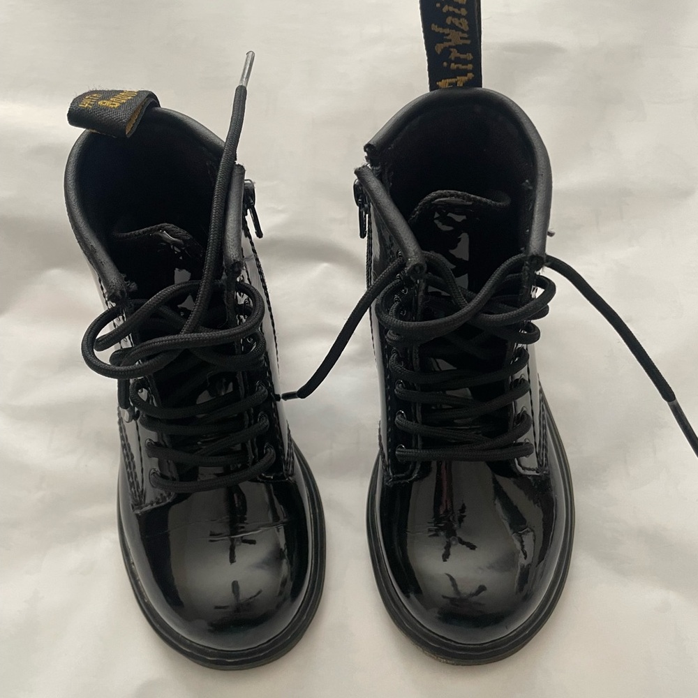 Dr. Martens Shiny Black Lace-Up Boots